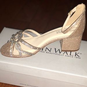 BRAND NEW! Champagne block heel